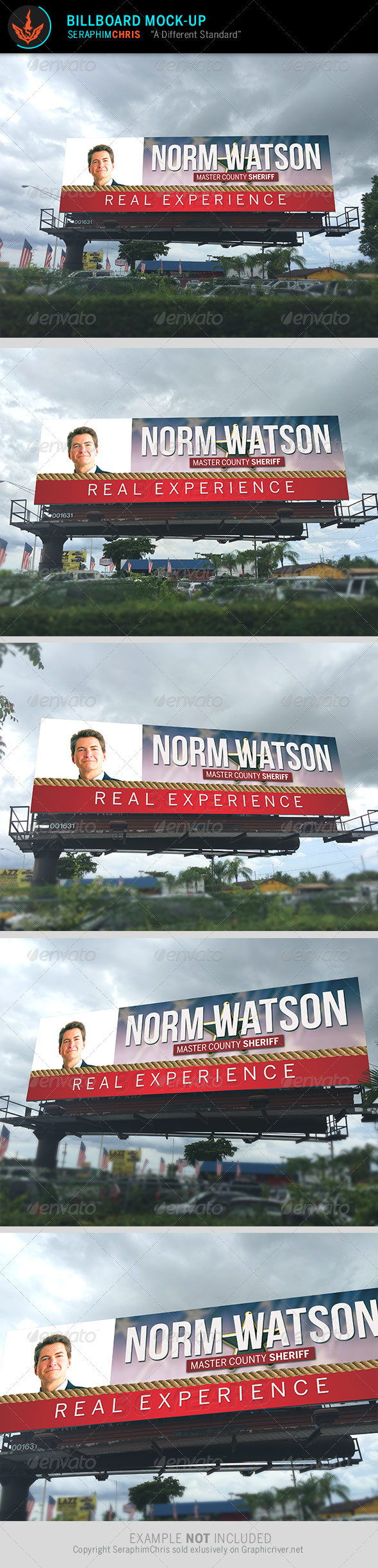 Billboard mock up template preview