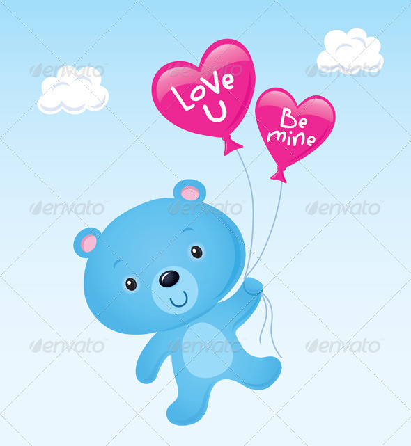 Cute blue valentines bearprev