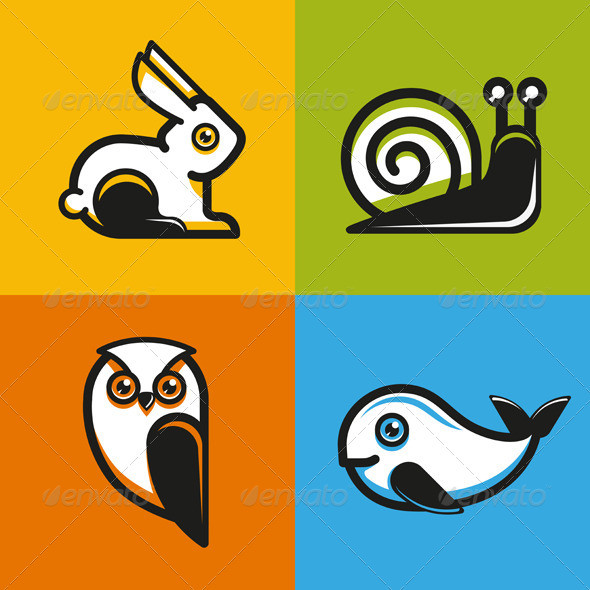 Animal logos outline590