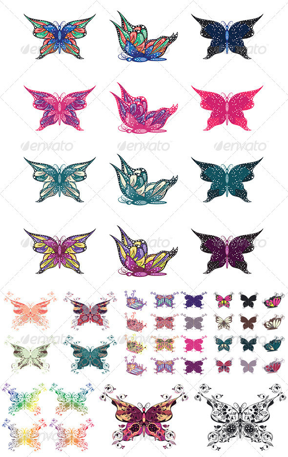 Colorful 20butterflies 20set 20pw