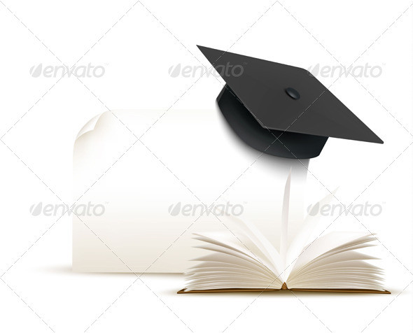 01 graduation cap and blank t