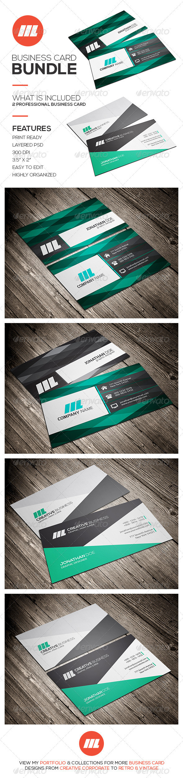 01 creative corporate business card template bundle preview