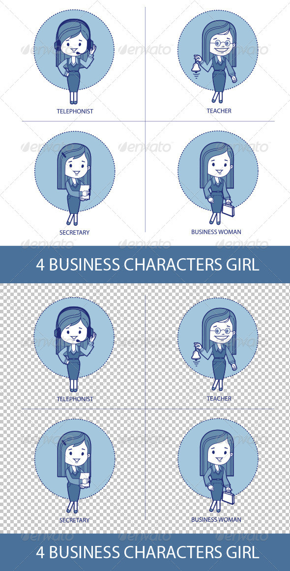 Four 20business 20characters 20girls preview