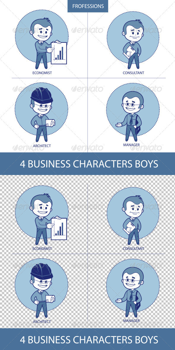 Four 20business 20characters 20boys preview