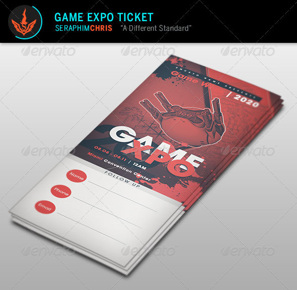 Game expo ticket template preview