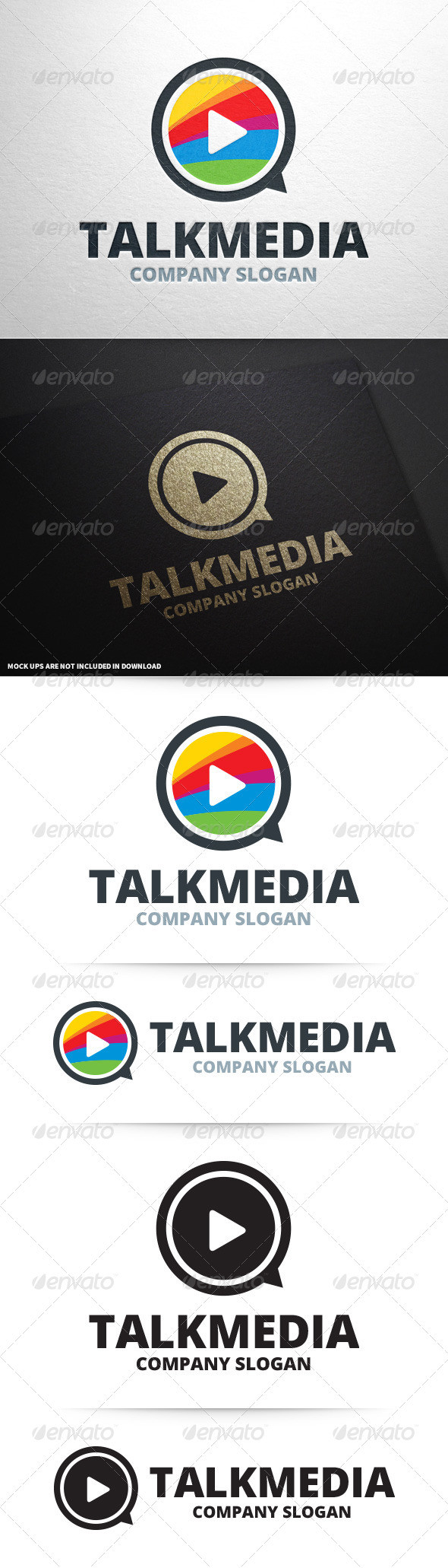 Talk media logo template