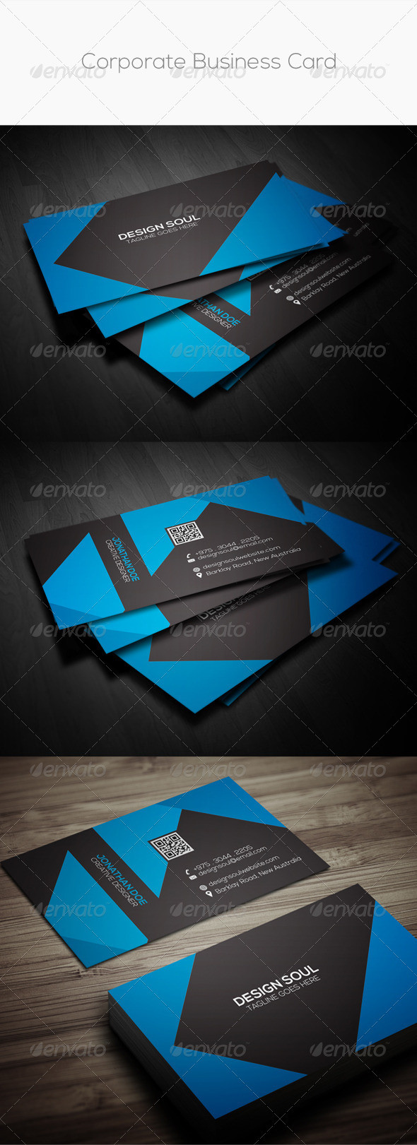 Corporate business card preview