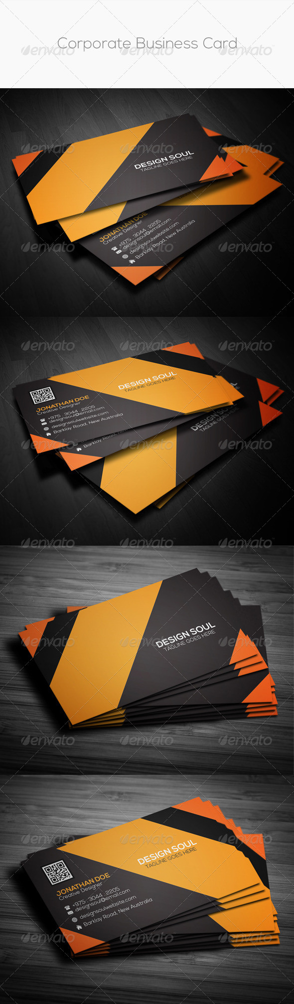 Corporate business card preview