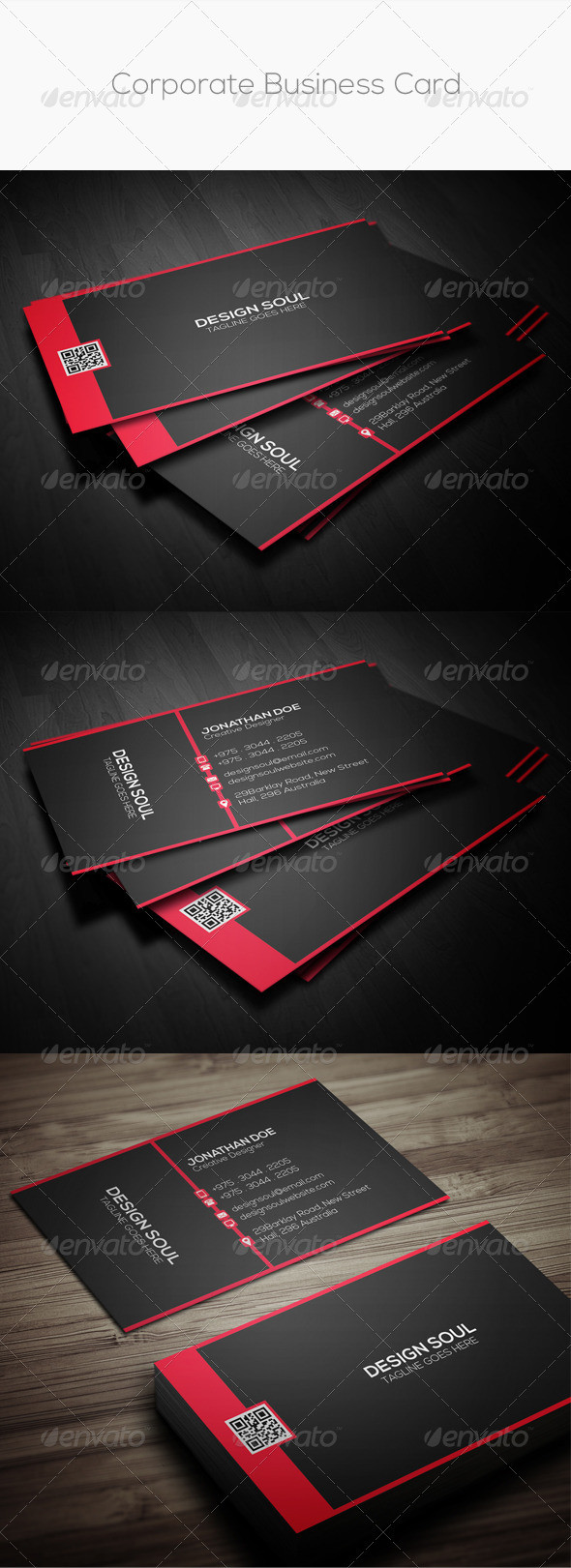 Corporate business card preview