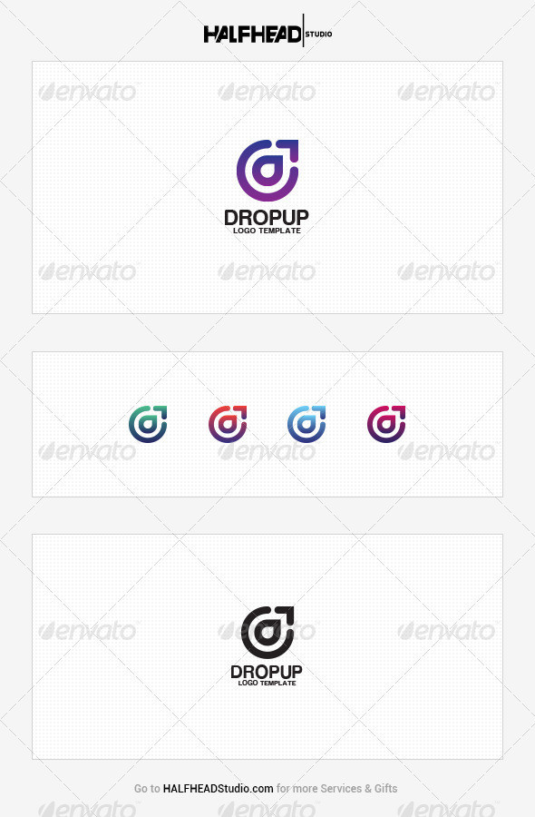 Dropup logo template preview