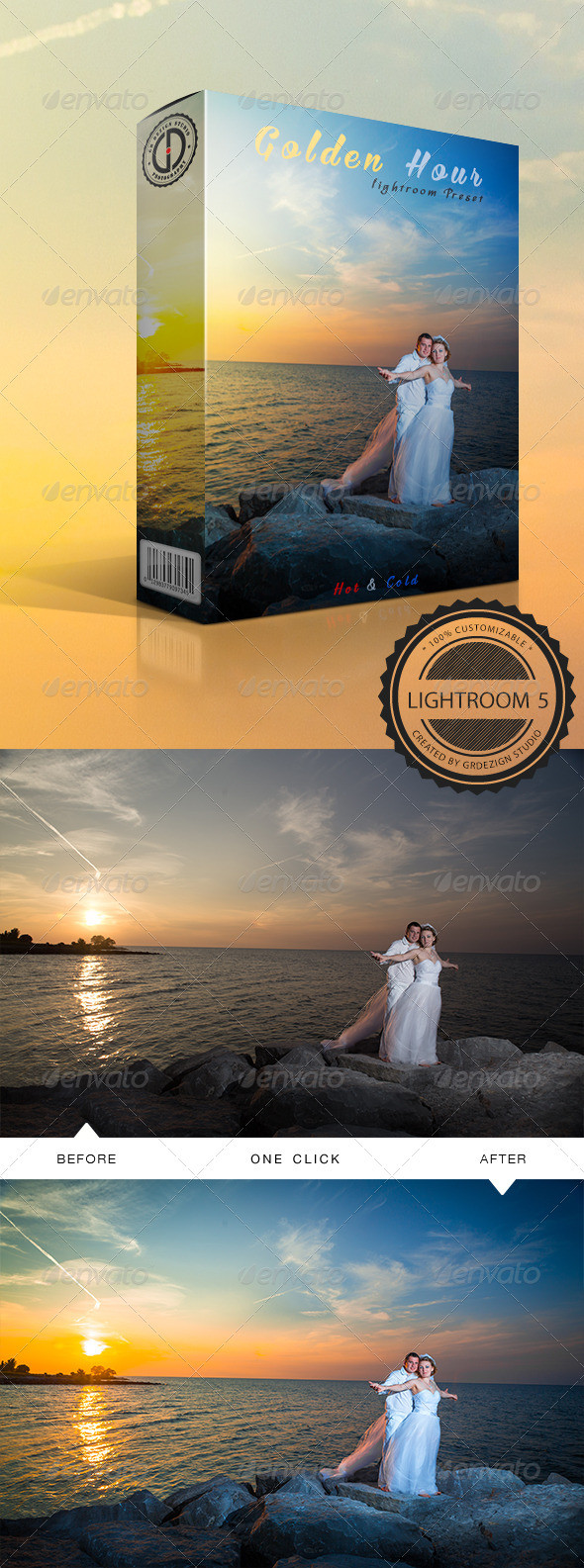 Golden hour hot cold lightroom preview