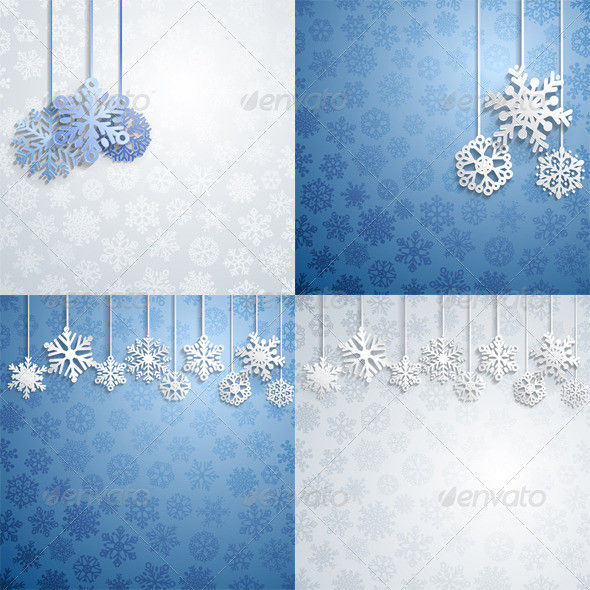 Snowflakes on ropes p