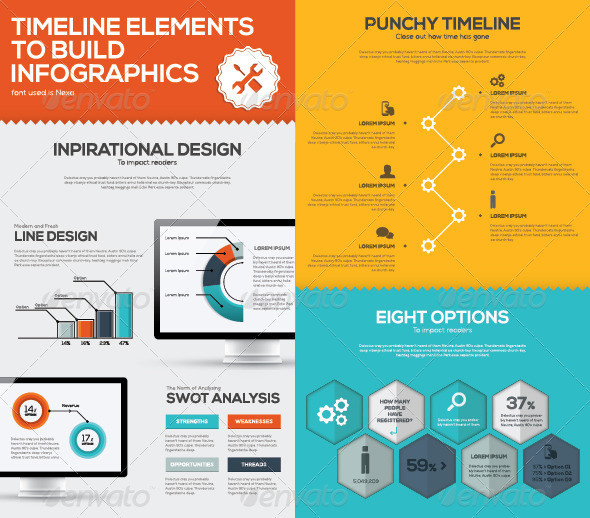 Timeline 20vector 20elements 20to 20build 20infographics 20gr