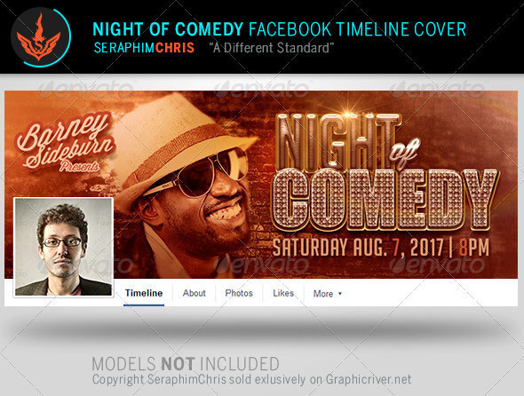 Night of comedy facebook timeline covers template preview