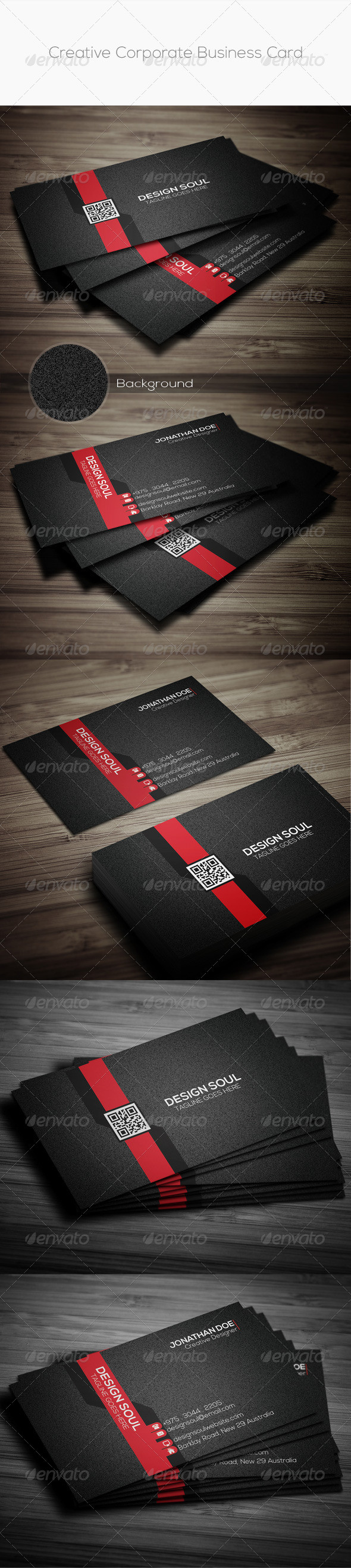 Creative corporate business card preview