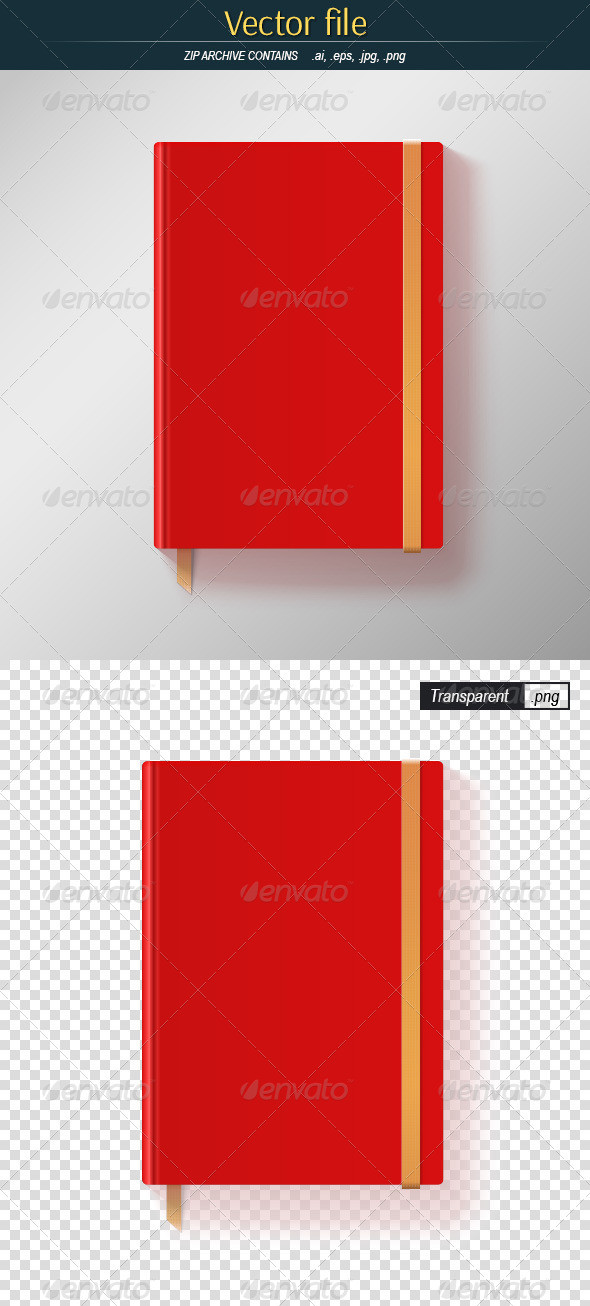 Red notebook preview