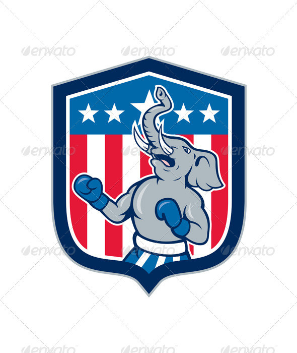 Elephant republican boxer celebrate shield prvw