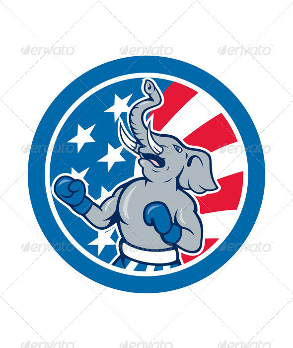 Elephant republican boxer celebrate circ prvw