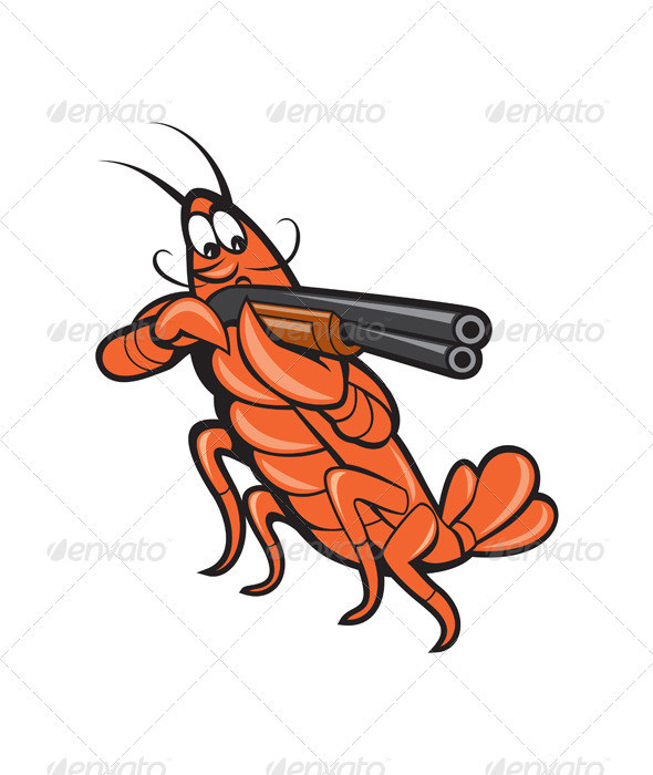 Crayfish lobster aiming shotgun full iso prvw