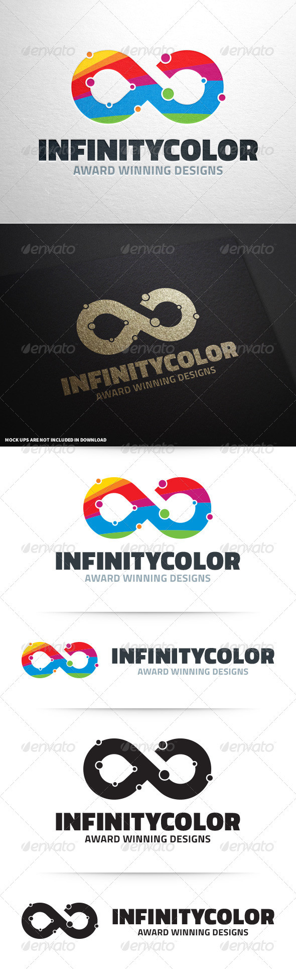 Infinity color logo template