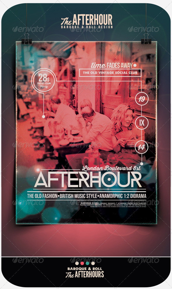 Afterhours flyer poster preview