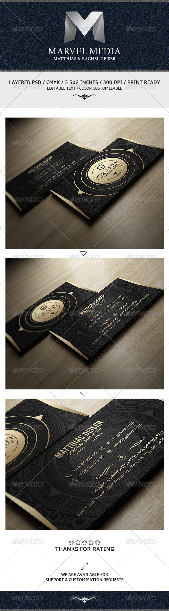 Gold 20and 20black 20business 20card