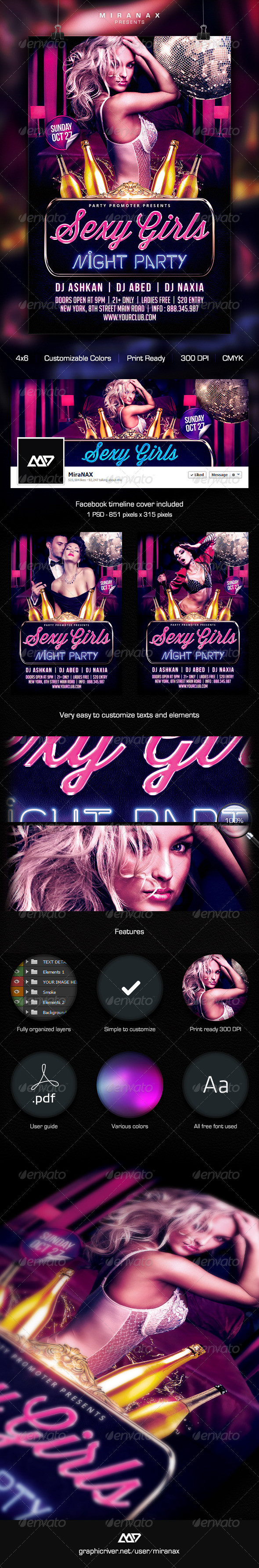 Preview 20sexy 20girls 20  20ladies 20night 20party 20flyer 20template