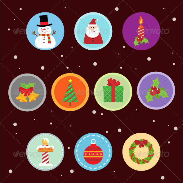 10 flat christmas icons 1 preview