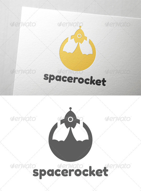 Space rocket logo preview