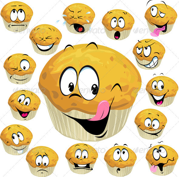 Muffin 20cartoon 20with 20many 20expression 590