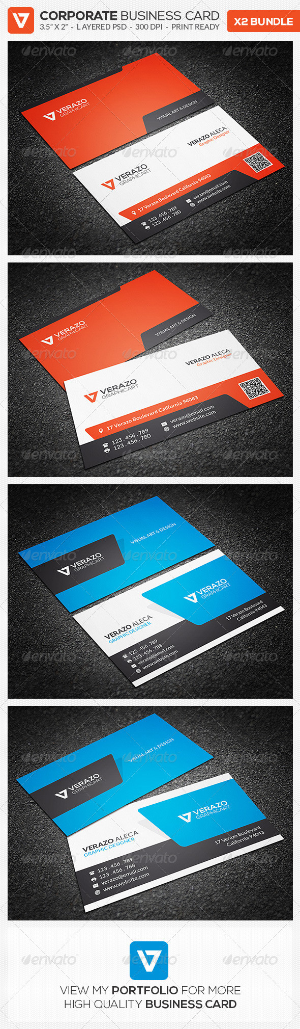 07 creative modern corporate business card template bundle preview