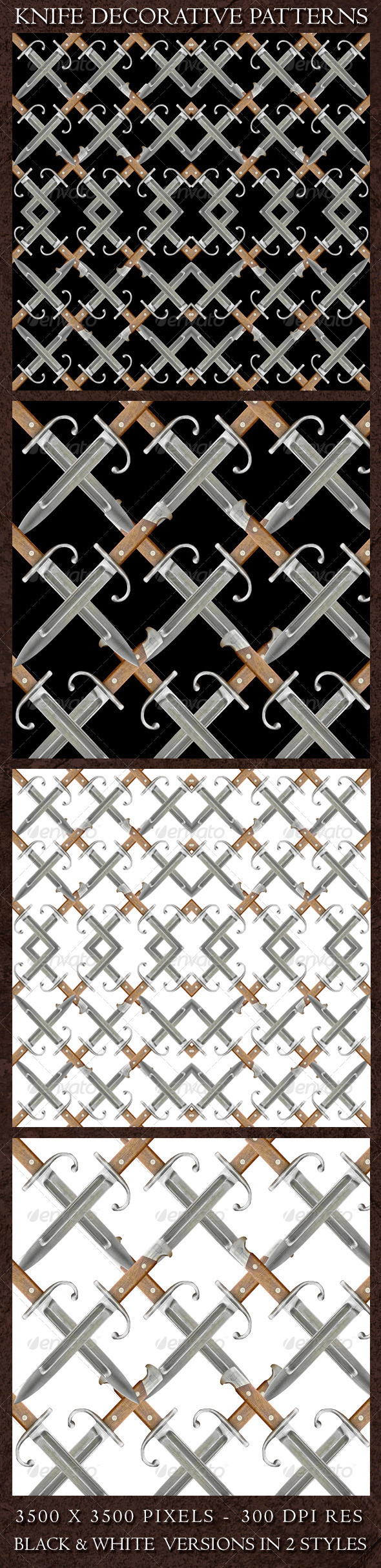 Preview knife decorative patterns