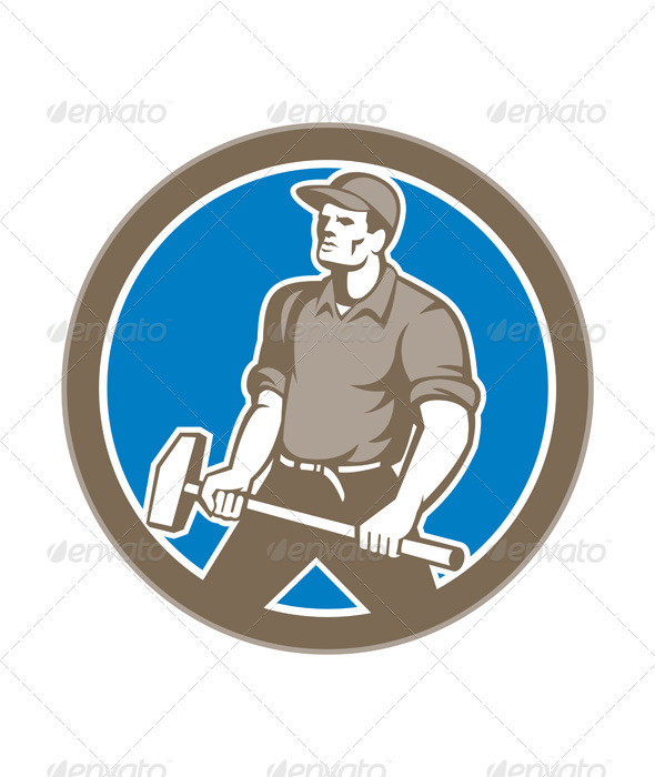 Worker sledgehammer shield frnt circ gr prvw