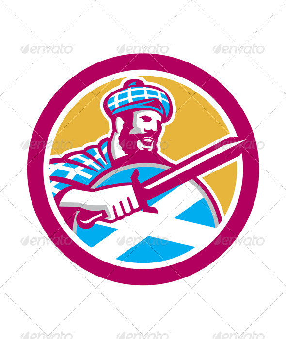 Scot highlander sword shield circ gr prvw