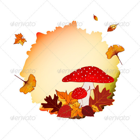 Autumn mushroom center590