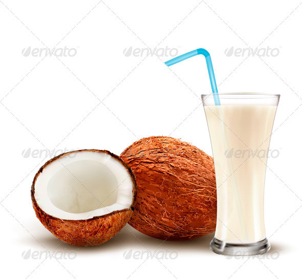 01 coconuts fruit with cocktail t