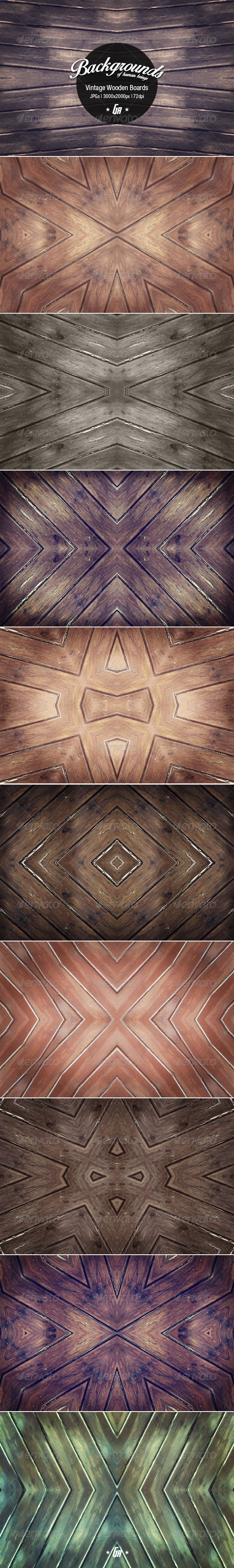 10 vintage wood backgrounds preview