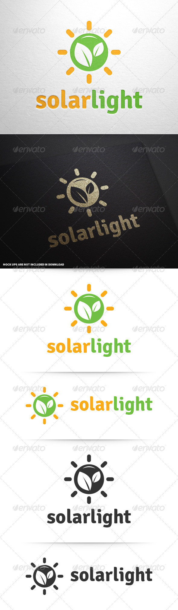 Solar light logo template