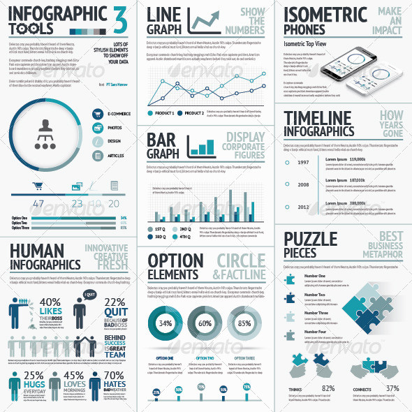 Infographic 20big 20set 203 20vector 20business 20blue 20gr