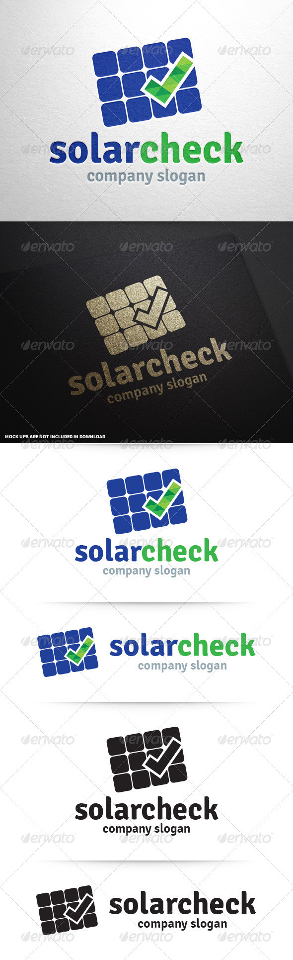 Solar check logo template