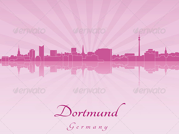 Dortmund 20skyline 20in 20purple 20radiant 20orchid