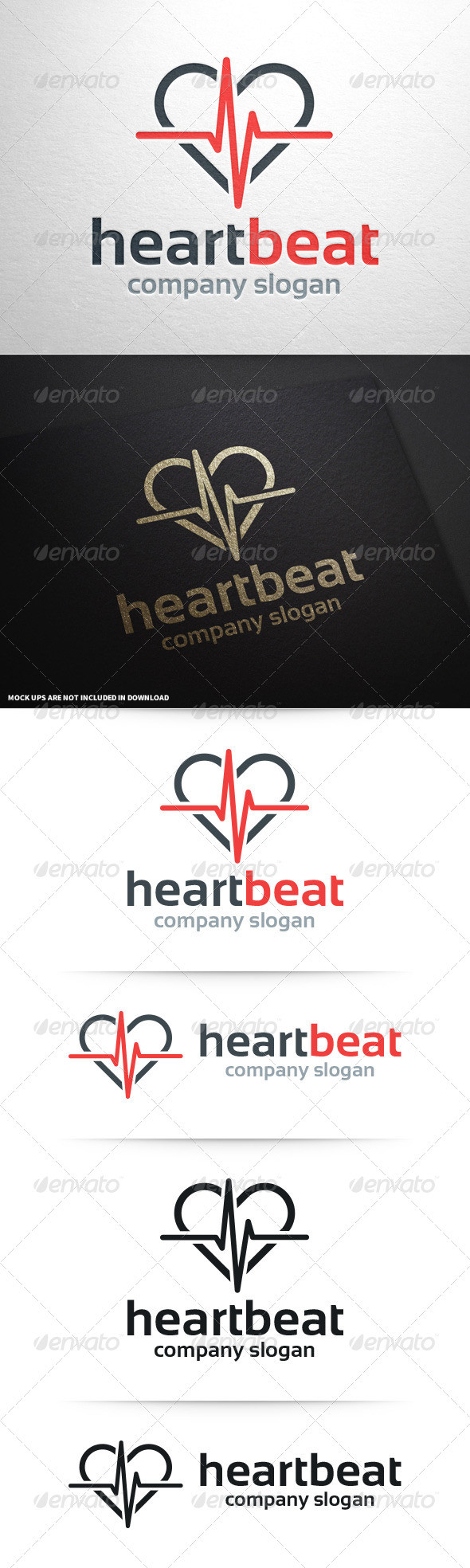 Heartbeat logo template