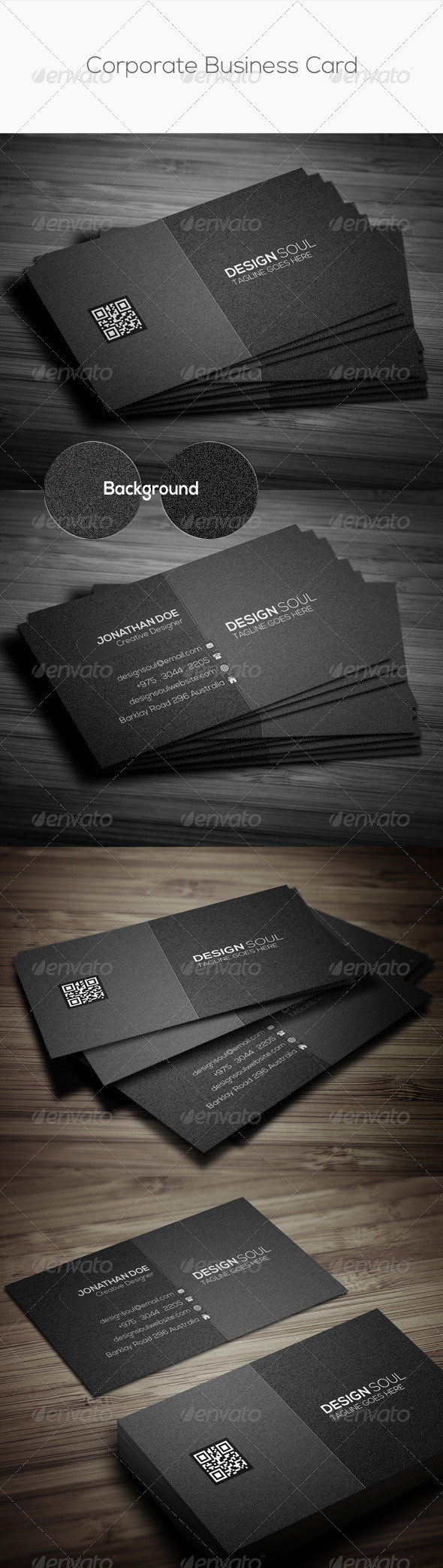 Corporate business card preview