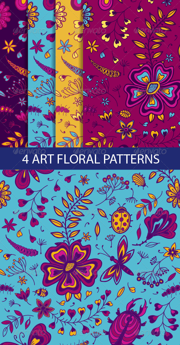 Floral 20seamless 20pattern 20with 20flowers 20and 20dragonfly preview