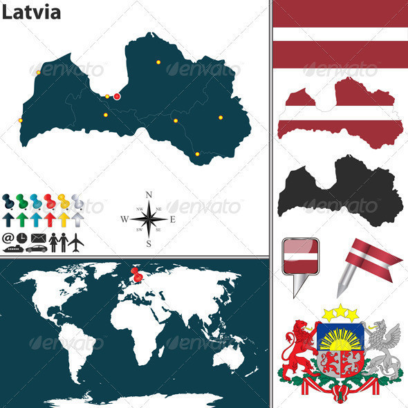 01 latvia 20map 20world