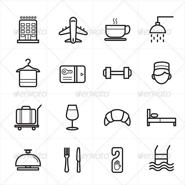 Flat 20line 20icons 20for 20hotel 20icons 20and 20travel 20icons 20vector 20illustration590