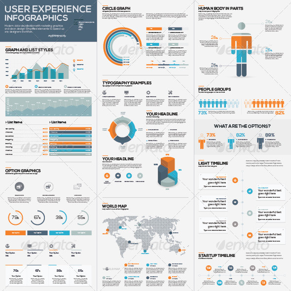 User 20experience 20infographic 20vector 20templates 20blue 20orange 20gr