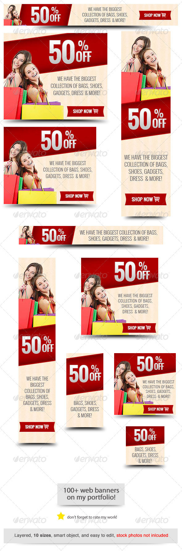 Shopping web banner