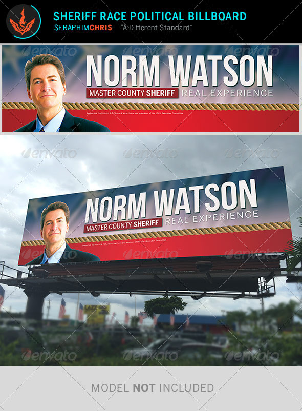 Sheriff race billboard template preview