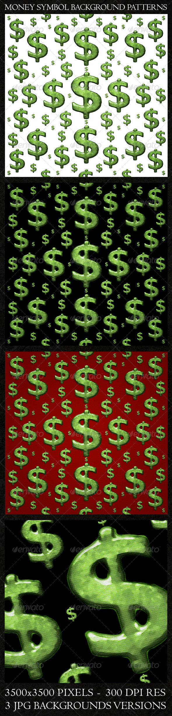 Preview money symbol background patterns